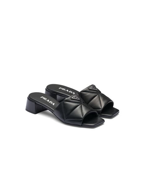 prada slides mens sale|Prada quilted nappa leather slides.